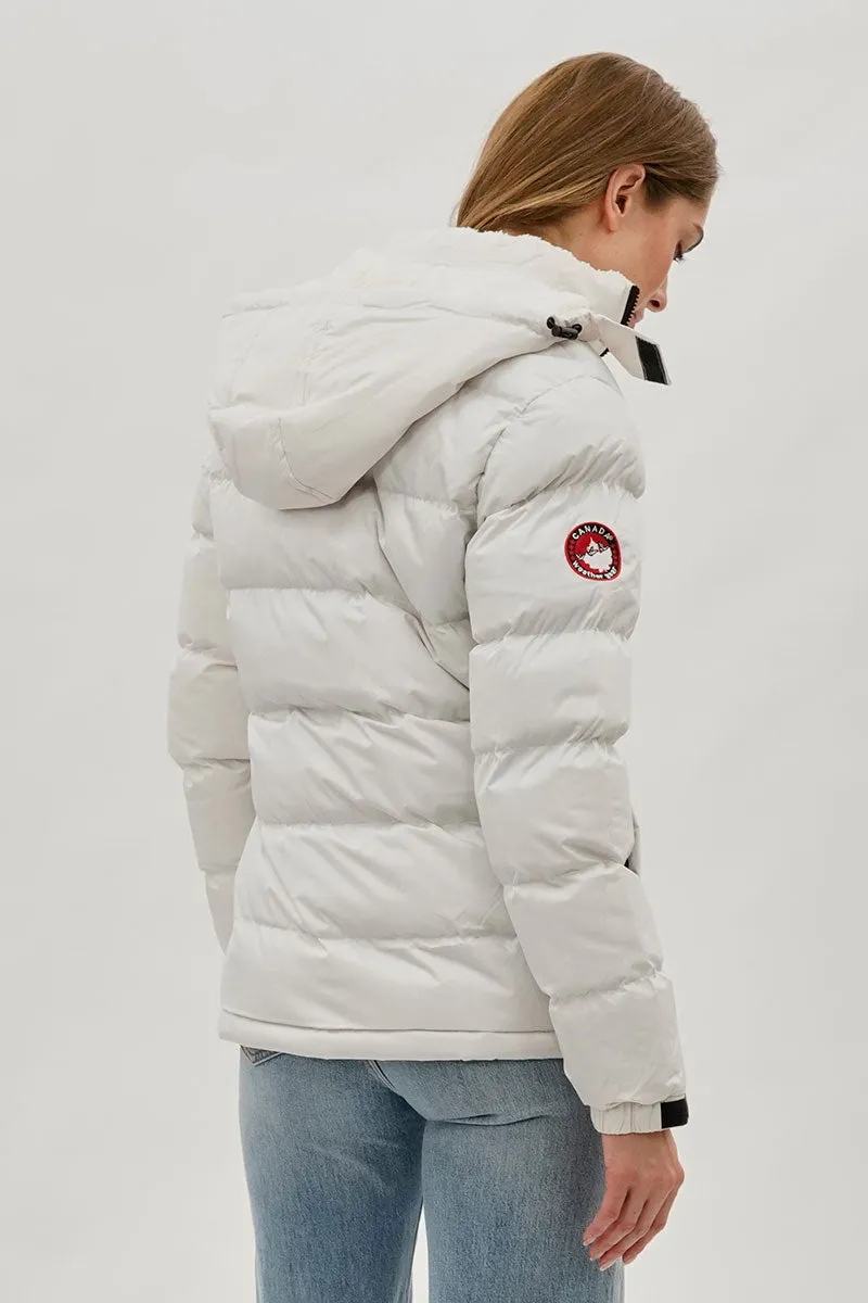Canada Weather Gear Sherpa Lined Collar Bomber Jacket - White sold by Fairweather product image thumbnail 3