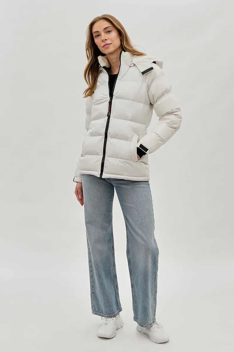 Canada Weather Gear Sherpa Lined Collar Bomber Jacket - White sold by Fairweather product image thumbnail 5