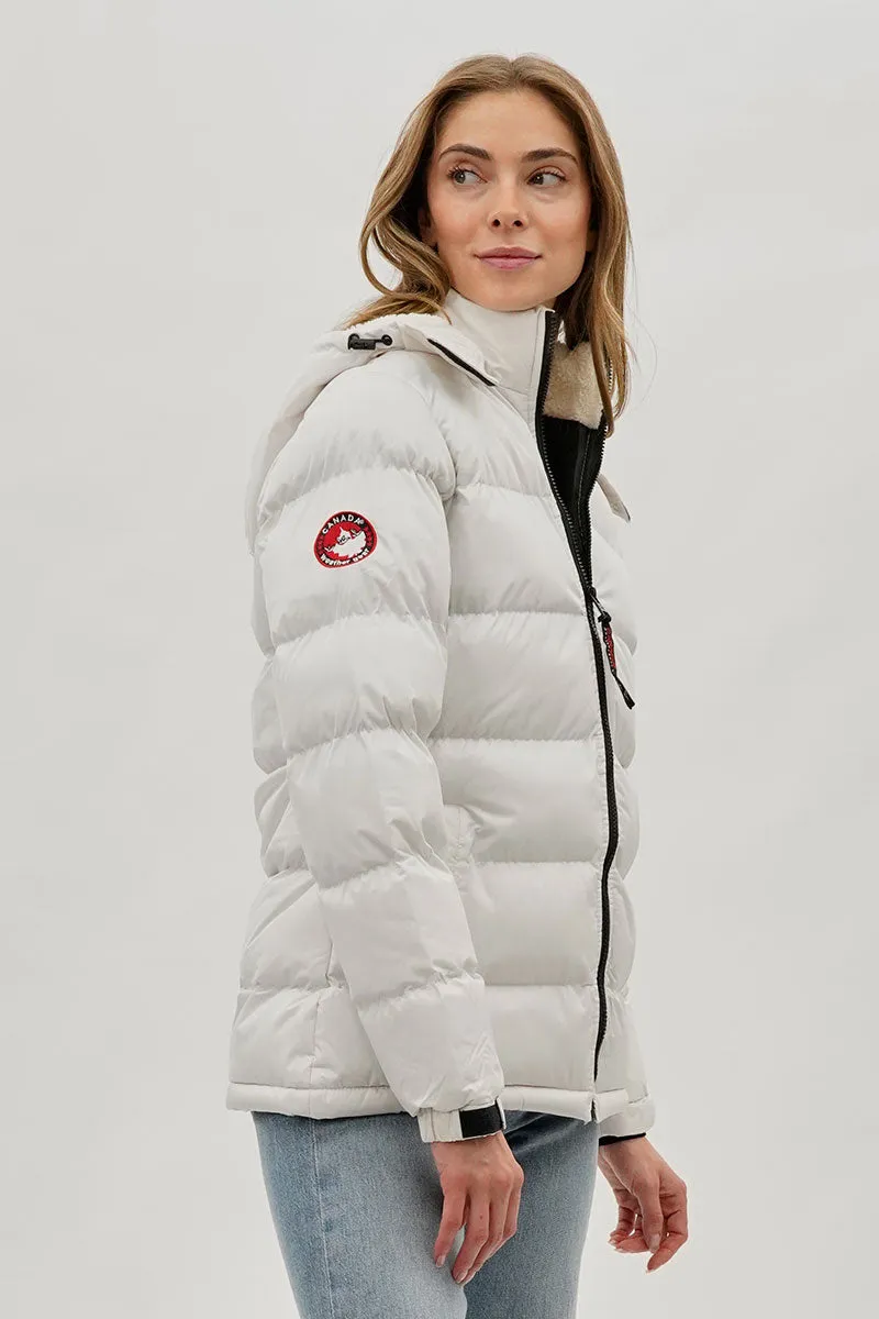 Canada Weather Gear Sherpa Lined Collar Bomber Jacket - White sold by Fairweather product image thumbnail 2