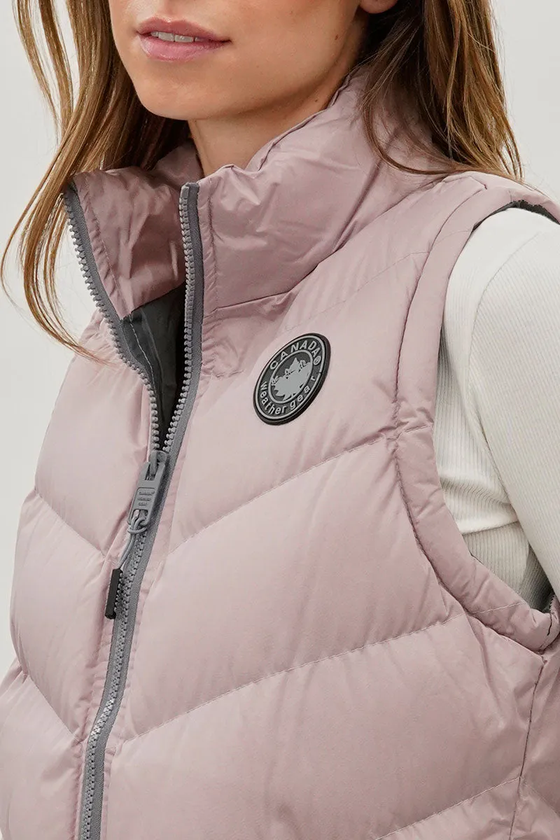 Canada Weather Gear Chevron Puffer Vest - Blush sold by Fairweather product image thumbnail 4
