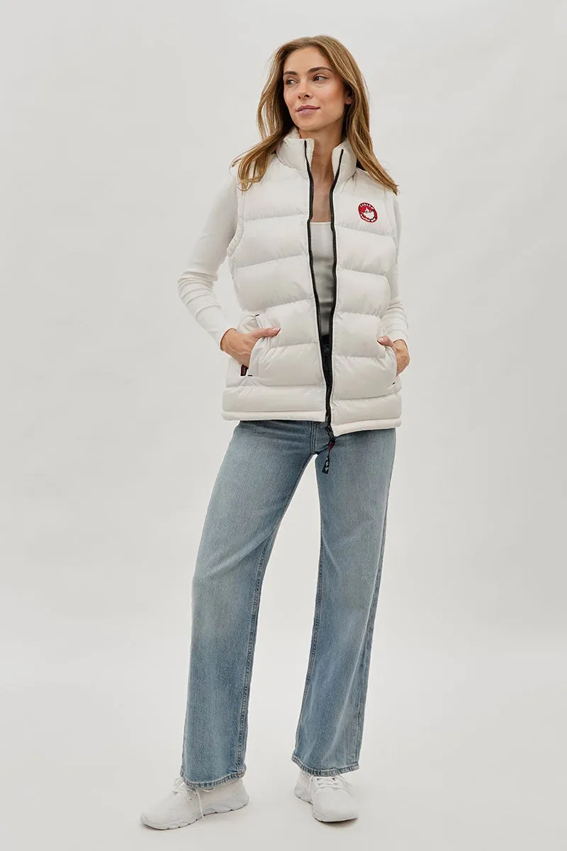 Canada Weather Gear Fleece Lined Collar Puffer Vest - White sold by Fairweather product image thumbnail 5