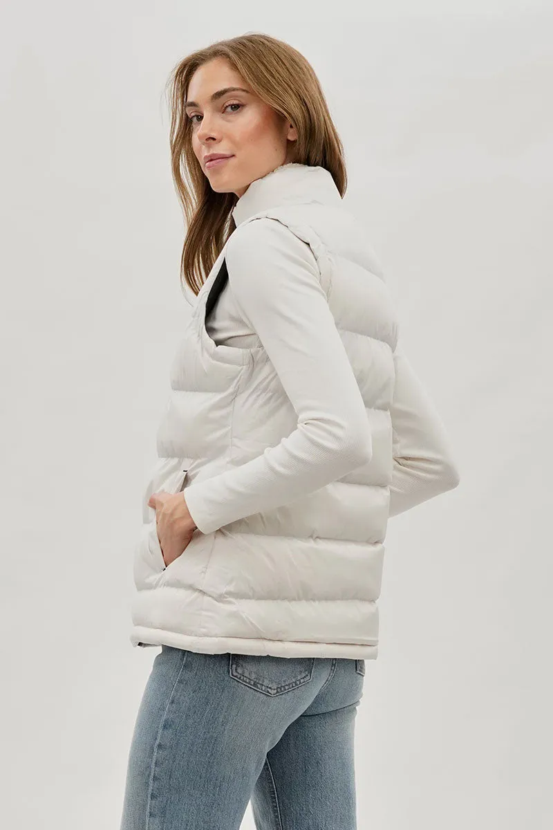 Canada Weather Gear Fleece Lined Collar Puffer Vest - White sold by Fairweather product image thumbnail 3