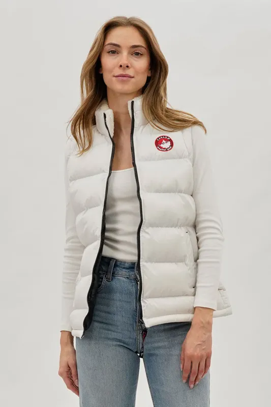Canada Weather Gear Fleece Lined Collar Puffer Vest - White sold by Fairweather