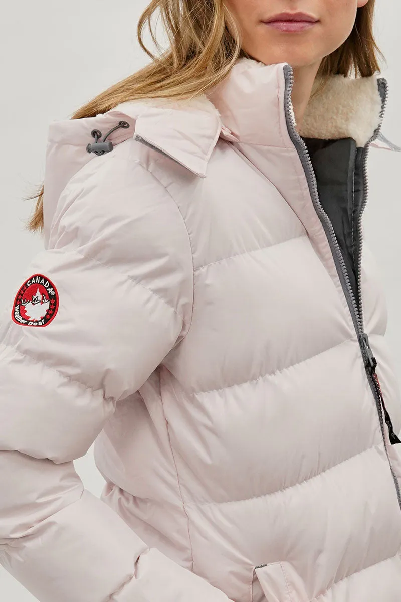 Canada Weather Gear Sherpa Lined Collar Bomber Jacket - Blush sold by Fairweather product image thumbnail 4