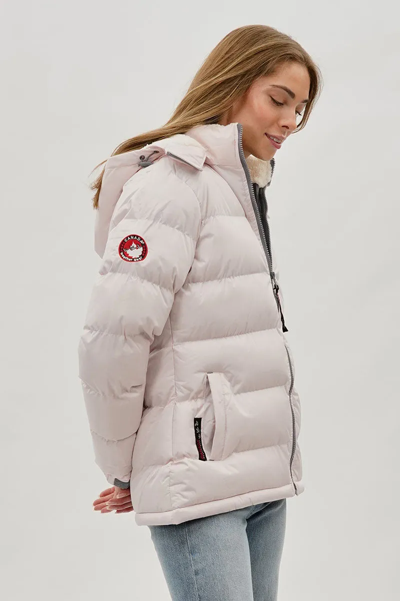Canada Weather Gear Sherpa Lined Collar Bomber Jacket - Blush sold by Fairweather product image thumbnail 2