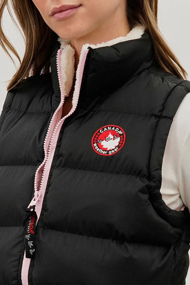 Canada Weather Gear Fleece Lined Collar Puffer Vest - Black sold by Fairweather product image thumbnail 4