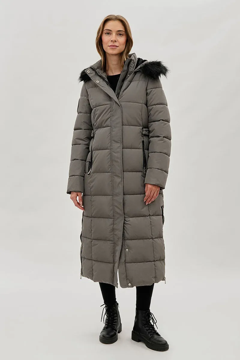 Canada Weather Gear Long Faux Fur Lined Parka Jacket - Grey sold by Fairweather product image thumbnail 5