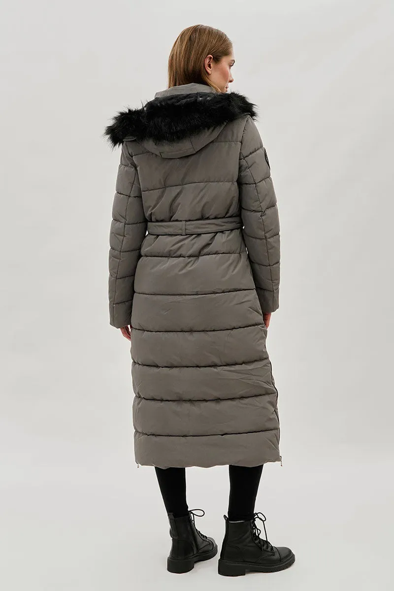 Canada Weather Gear Long Faux Fur Lined Parka Jacket - Grey sold by Fairweather product image thumbnail 3