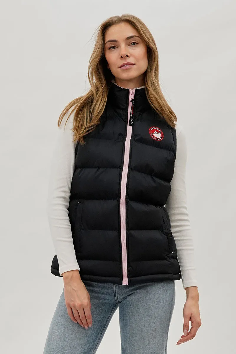 Canada Weather Gear Fleece Lined Collar Puffer Vest - Navy sold by Fairweather