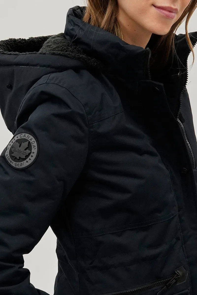 Canada Weather Gear Faux Fur Lined Parka Jacket - Navy sold by Fairweather product image thumbnail 4