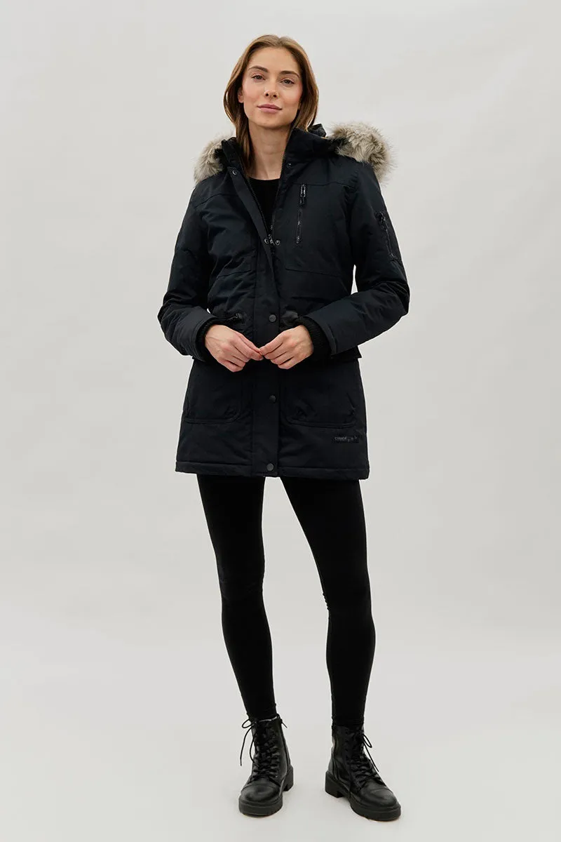 Canada Weather Gear Faux Fur Lined Parka Jacket - Navy sold by Fairweather product image thumbnail 5