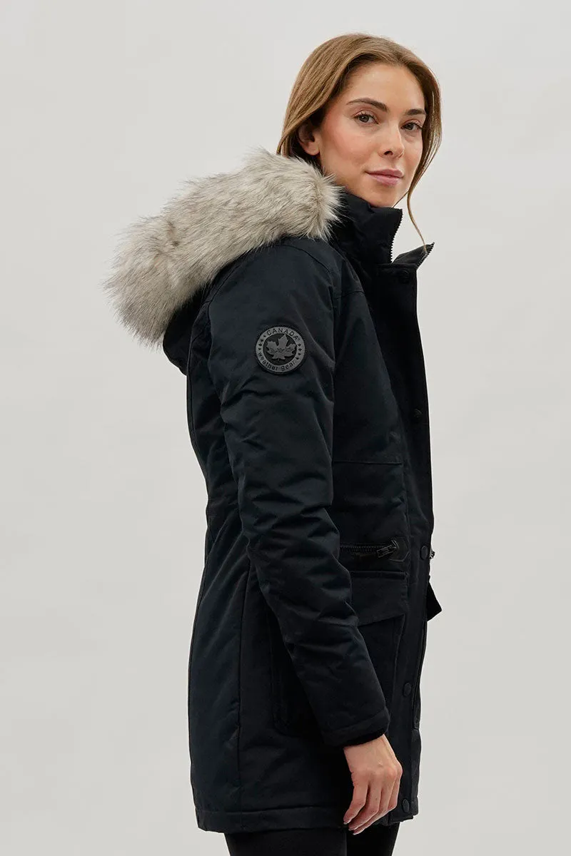 Canada Weather Gear Faux Fur Lined Parka Jacket - Navy sold by Fairweather product image thumbnail 2