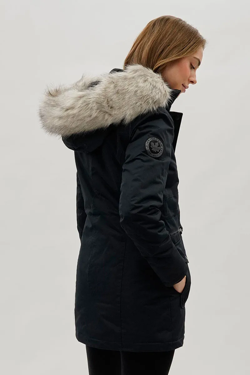 Canada Weather Gear Faux Fur Lined Parka Jacket - Navy sold by Fairweather product image thumbnail 3
