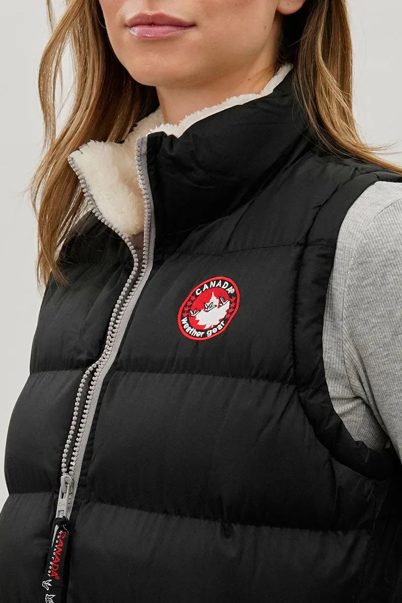 Canada Weather Gear Fleece Lined Collar Puffer Vest - Black sold by Fairweather product image thumbnail 4