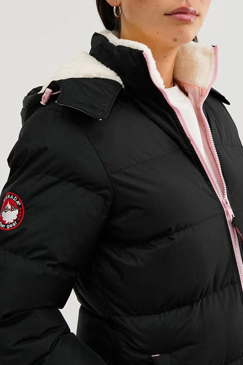 Canada Weather Gear Sherpa Lined Collar Bomber Jacket - Black sold by Fairweather product image thumbnail 4