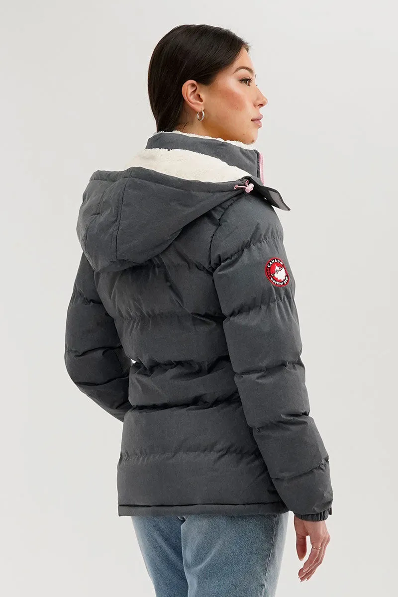 Canada Weather Gear Sherpa Lined Collar Bomber Jacket - Grey sold by Fairweather product image thumbnail 3