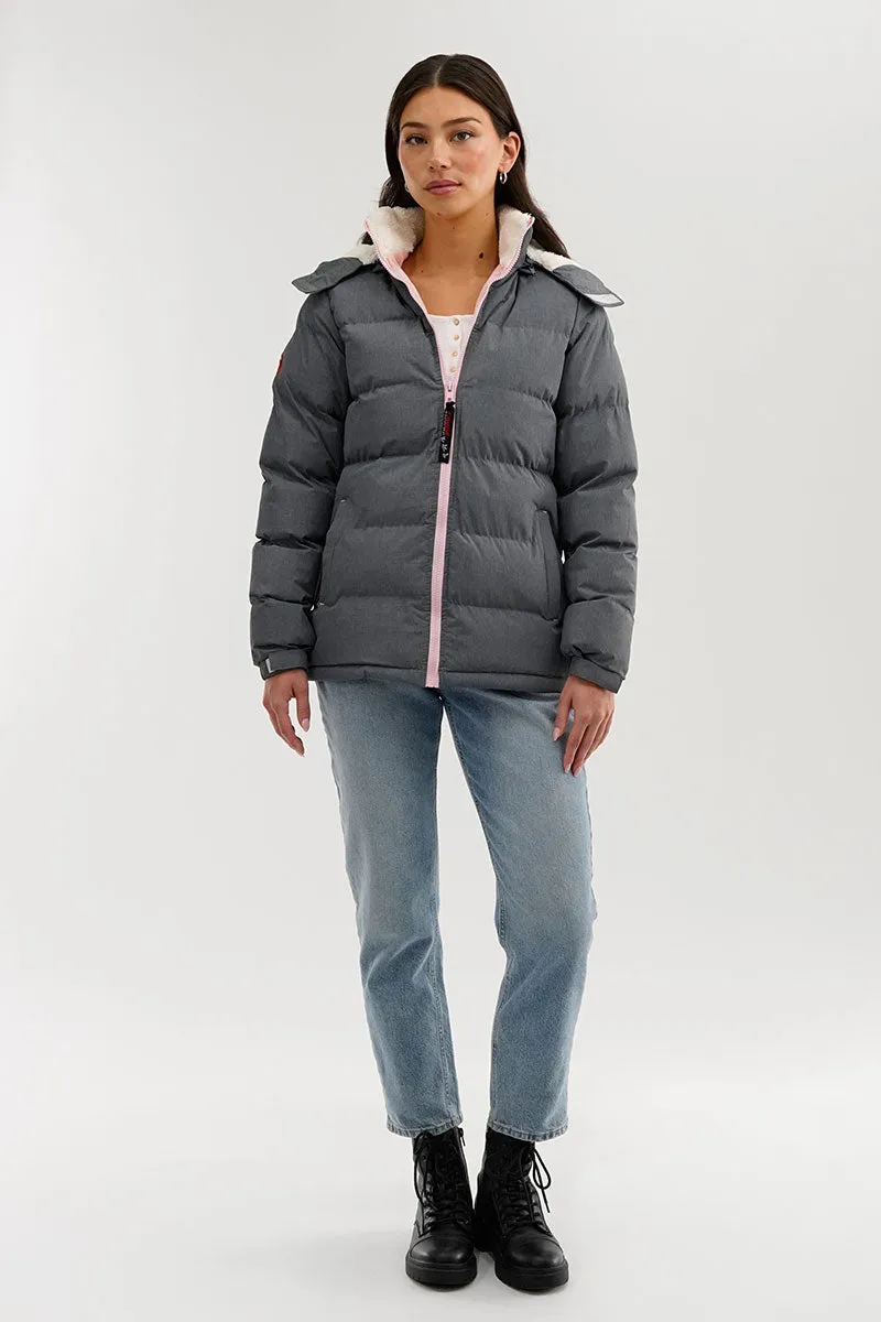 Canada Weather Gear Sherpa Lined Collar Bomber Jacket - Grey sold by Fairweather product image thumbnail 5