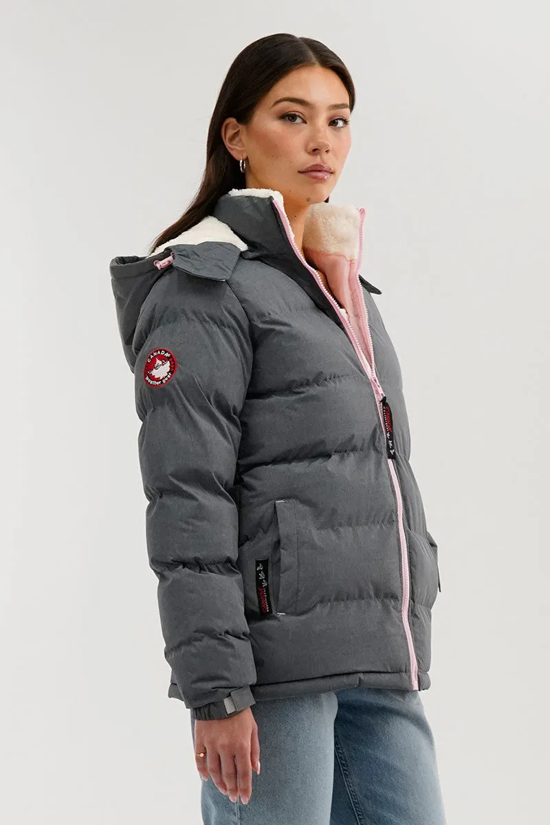 Canada Weather Gear Sherpa Lined Collar Bomber Jacket - Grey sold by Fairweather product image thumbnail 2