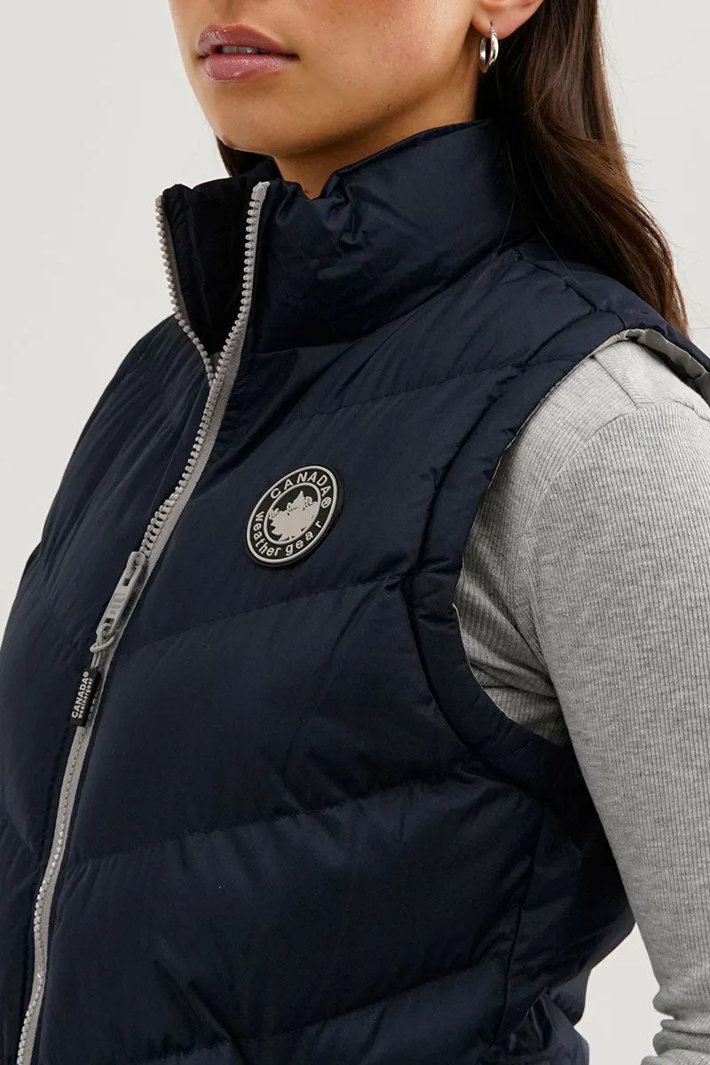 Canada Weather Gear Chevron Puffer Vest - Navy sold by Fairweather product image thumbnail 4