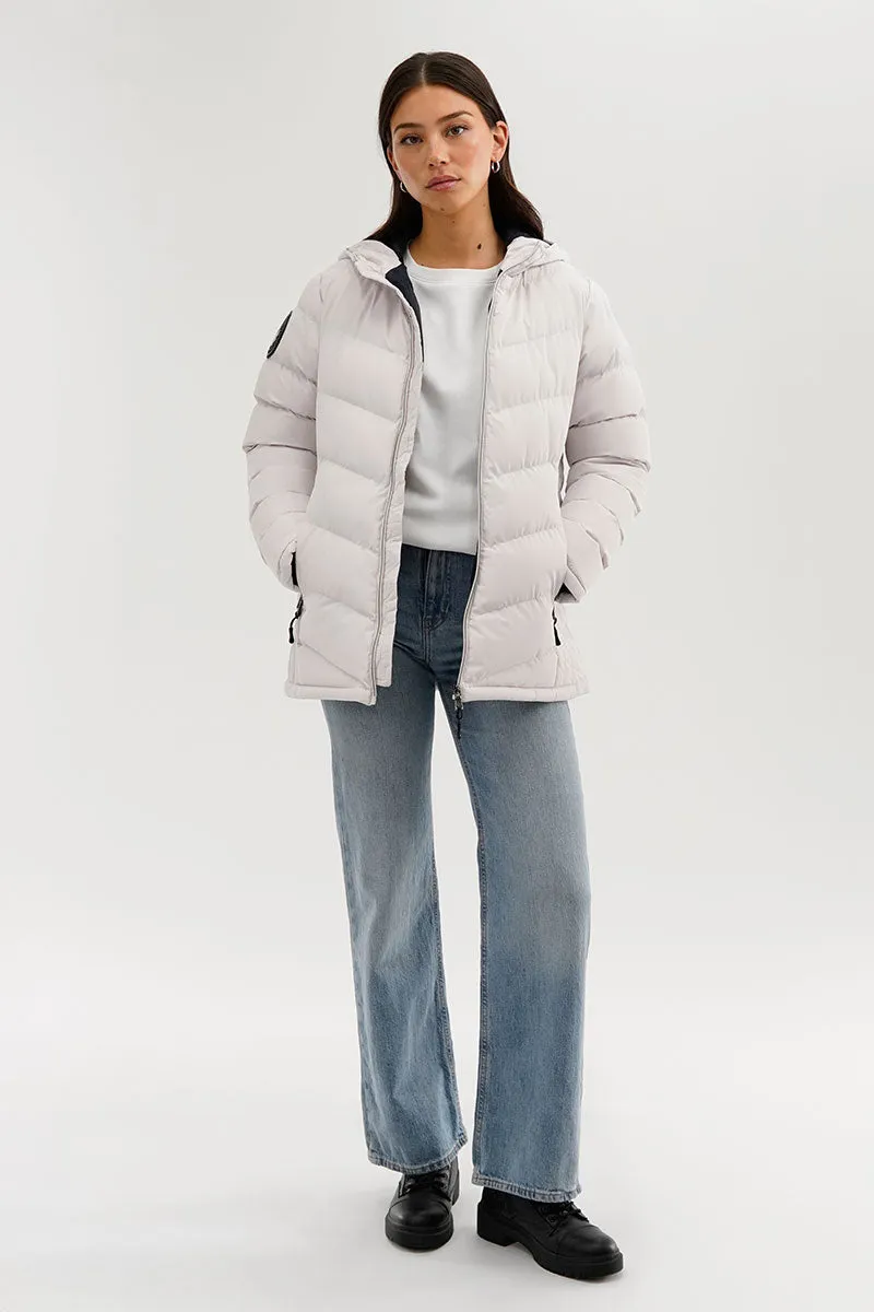 Canada Weather Gear Chevron Quilted Bomber Jacket - White sold by Fairweather product image thumbnail 5
