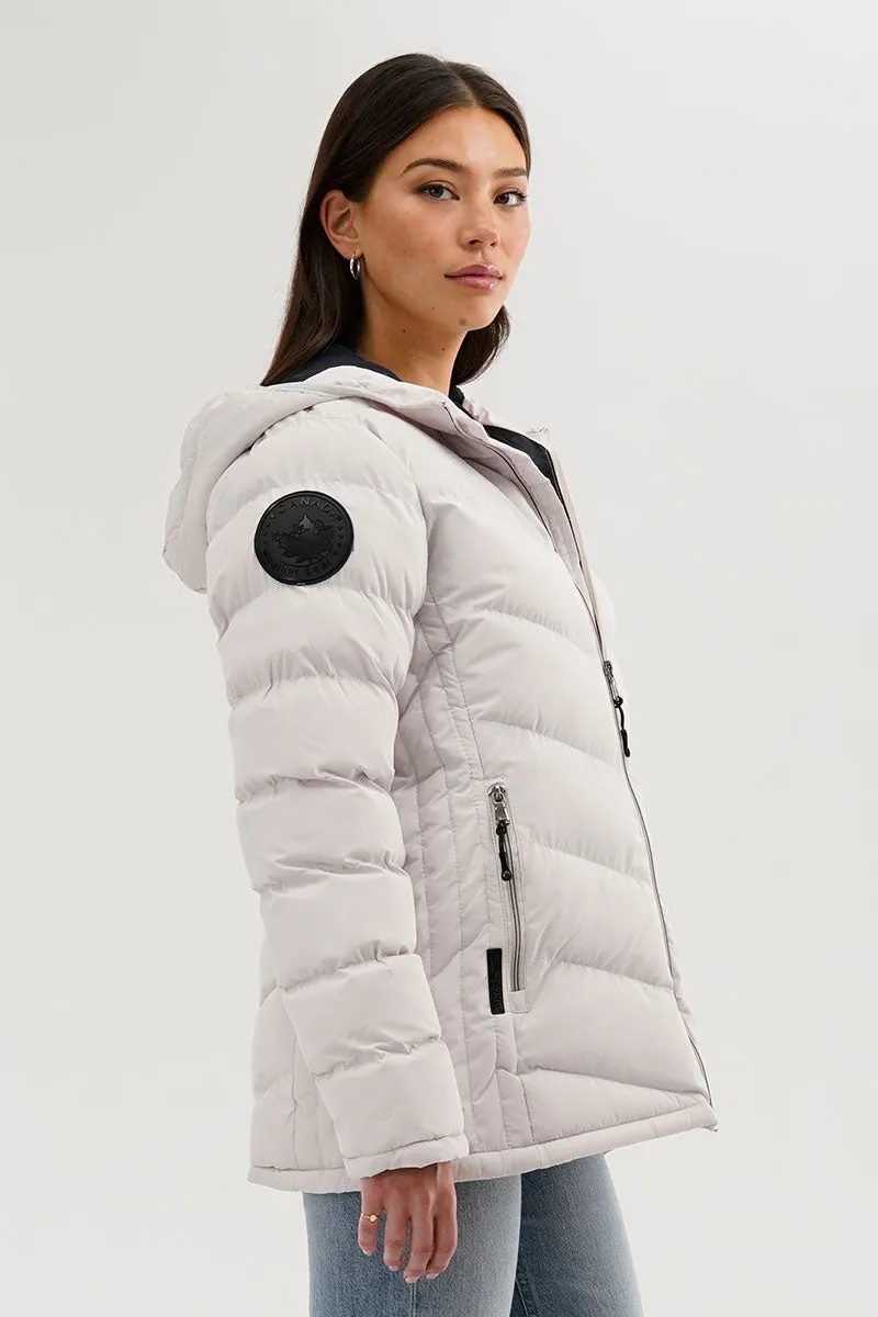 Canada Weather Gear Chevron Quilted Bomber Jacket - White sold by Fairweather product image thumbnail 2
