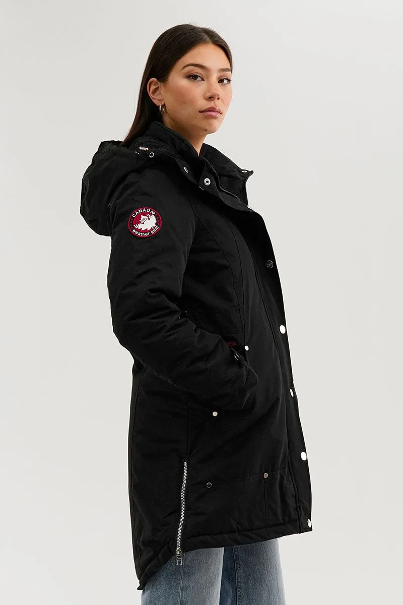 Canada Weather Gear Sherpa Lined Parka Jacket - Black sold by Fairweather product image thumbnail 2