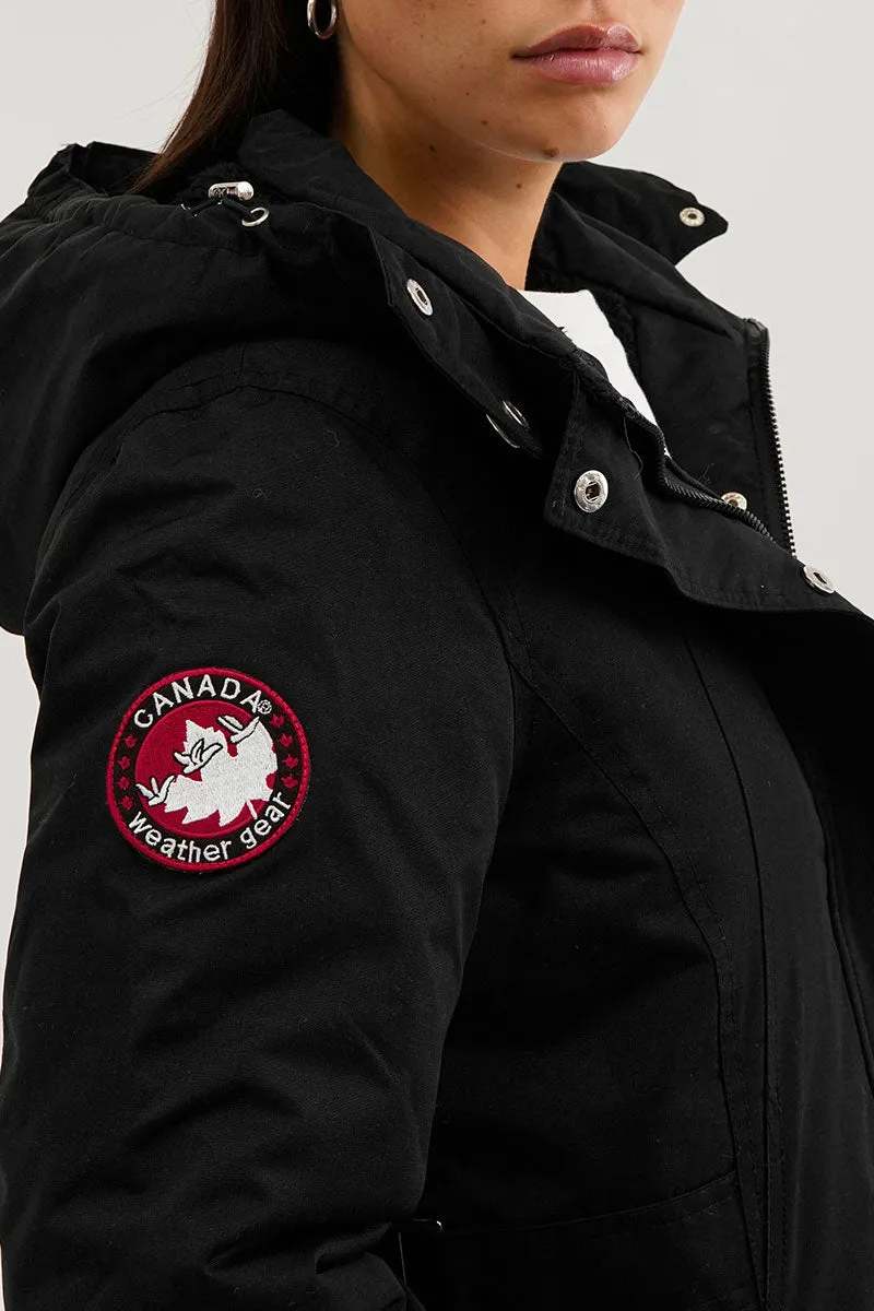 Canada Weather Gear Sherpa Lined Parka Jacket - Black sold by Fairweather product image thumbnail 4