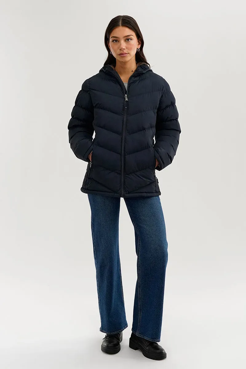 Canada Weather Gear Chevron Quilted Bomber Jacket - Navy sold by Fairweather product image thumbnail 5