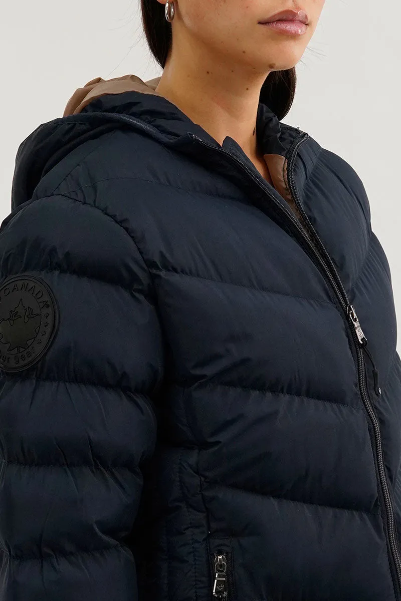 Canada Weather Gear Chevron Quilted Bomber Jacket - Navy sold by Fairweather product image thumbnail 4