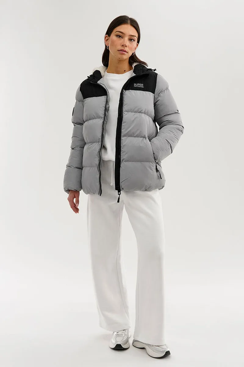 Super Triple Goose Colour Block Bomber Jacket - Grey sold by Fairweather product image thumbnail 5