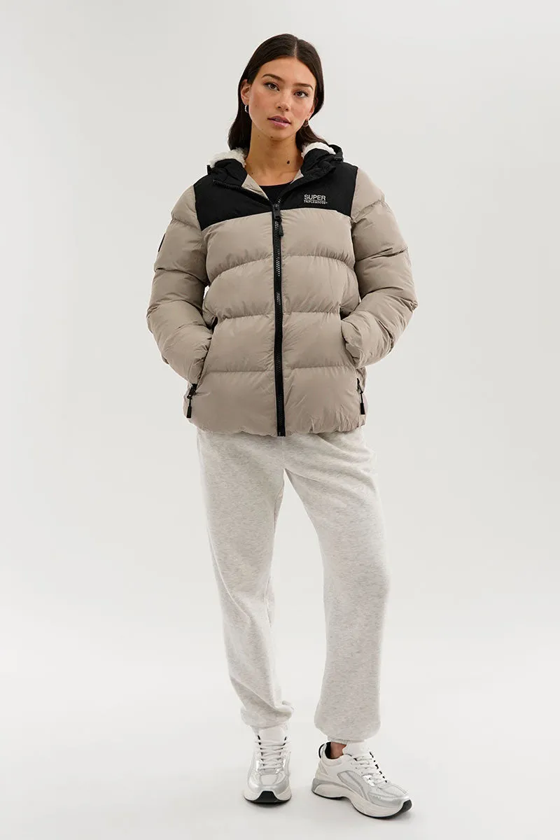 Super Triple Goose Colour Block Bomber Jacket - Beige sold by Fairweather product image thumbnail 5