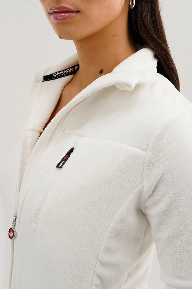 Canada Weather Gear Fleece Zip Up Lightweight Jacket - White sold by Fairweather product image thumbnail 4