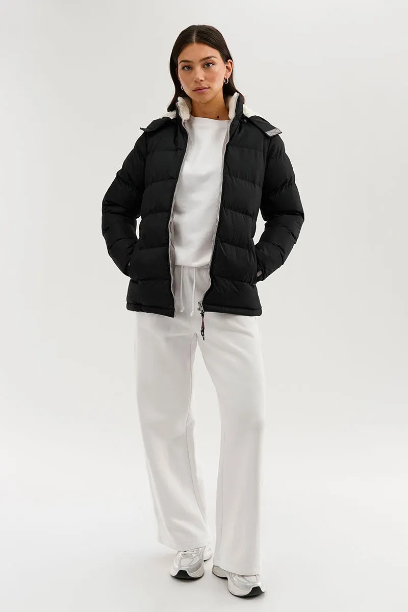 Canada Weather Gear Sherpa Lined Collar Bomber Jacket - Black sold by Fairweather product image thumbnail 5