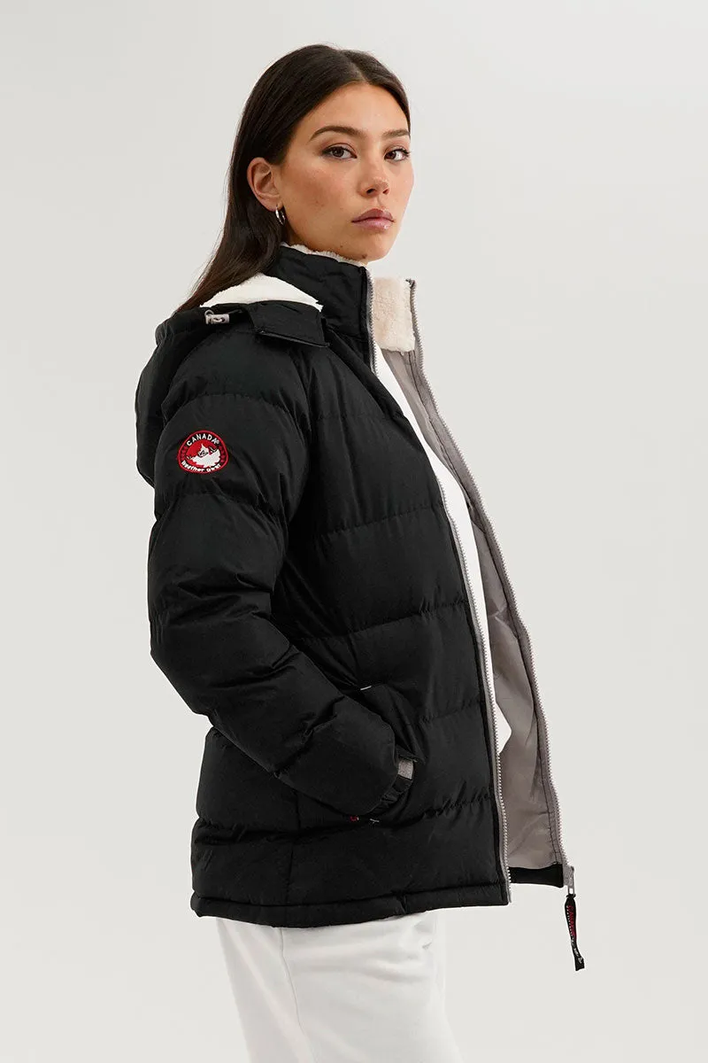 Canada Weather Gear Sherpa Lined Collar Bomber Jacket - Black sold by Fairweather product image thumbnail 2