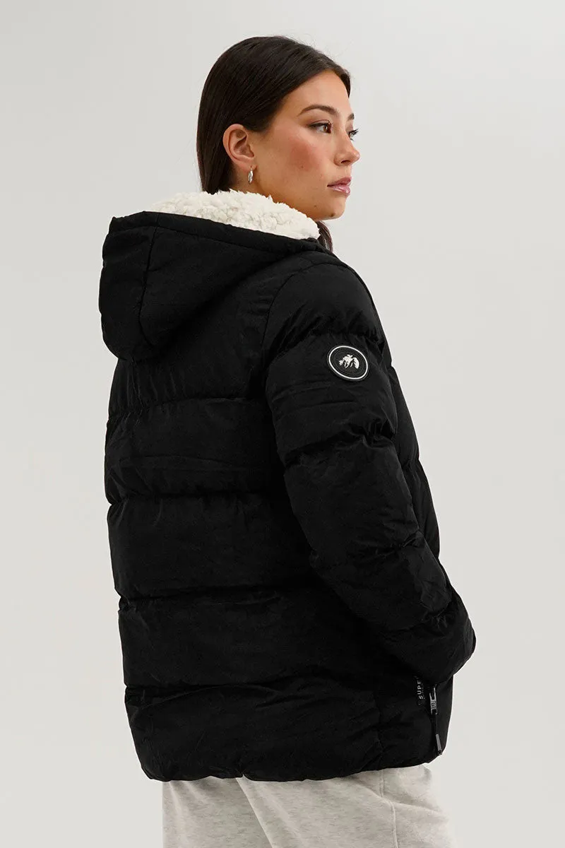 Super Triple Goose Colour Block Bomber Jacket - Black sold by Fairweather product image thumbnail 3