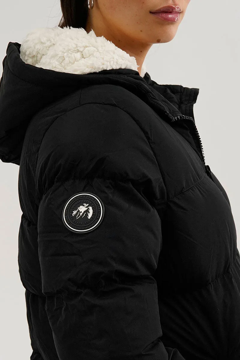 Super Triple Goose Colour Block Bomber Jacket - Black sold by Fairweather product image thumbnail 4