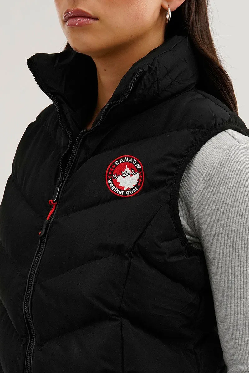 Chevron Bubble Vest - Black sold by Fairweather product image thumbnail 4