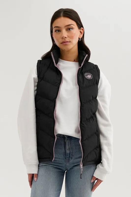 Canada Weather Gear Chevron Puffer Vest - Black sold by Fairweather