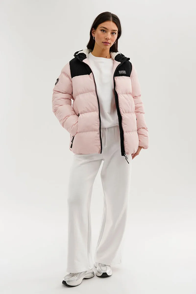 Super Triple Goose Colour Block Bomber Jacket - Pink sold by Fairweather product image thumbnail 5