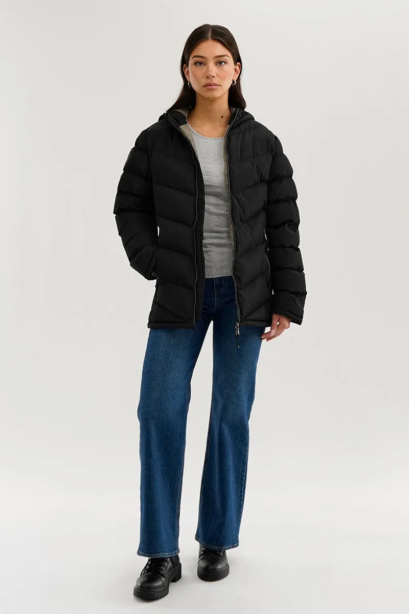 Canada Weather Gear Chevron Quilted Bomber Jacket - Black sold by Fairweather product image thumbnail 5