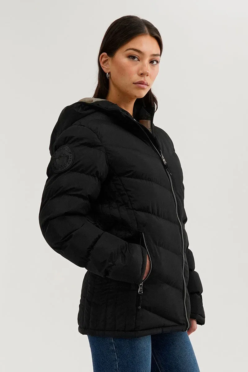 Canada Weather Gear Chevron Quilted Bomber Jacket - Black sold by Fairweather product image thumbnail 2