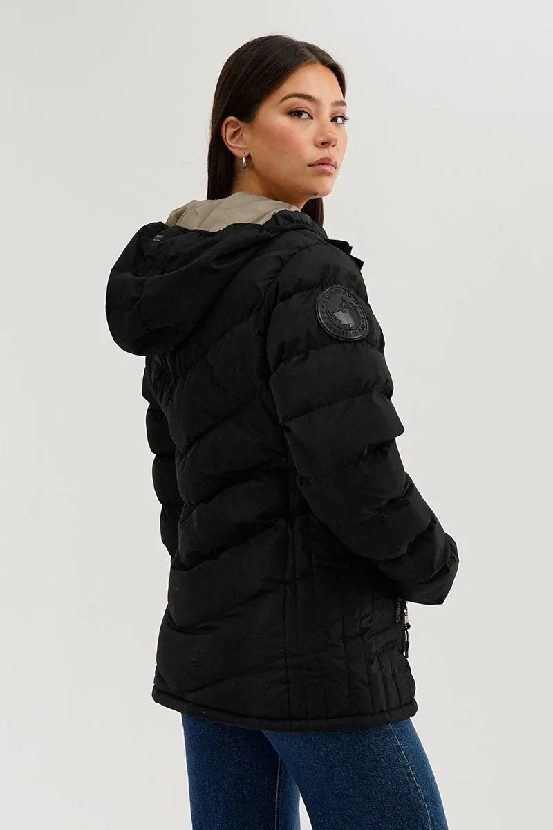 Canada Weather Gear Chevron Quilted Bomber Jacket - Black sold by Fairweather product image thumbnail 3