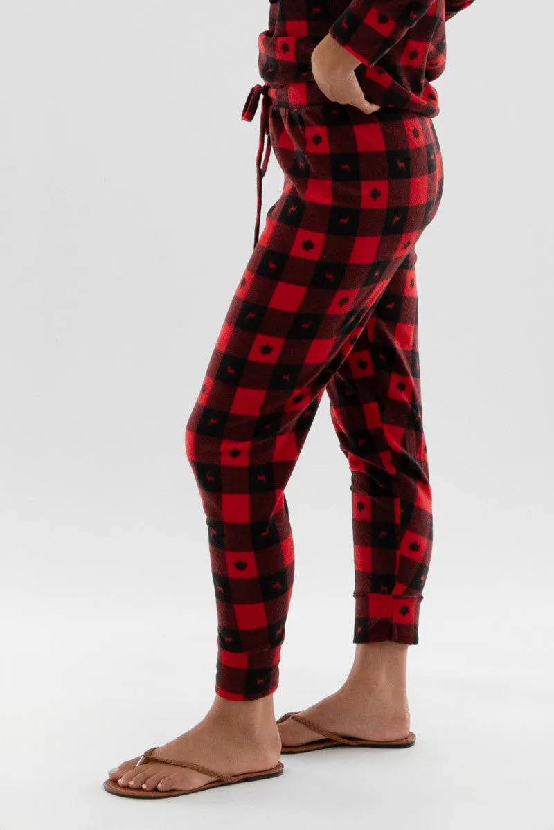 Canada Weather Gear Plaid Tie Waist Pajama Pants - Red sold by Fairweather product image thumbnail 2