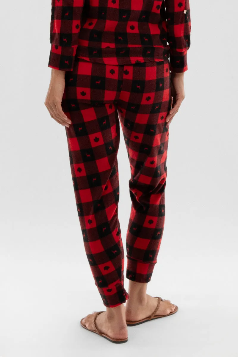 Canada Weather Gear Plaid Tie Waist Pajama Pants - Red sold by Fairweather product image thumbnail 3