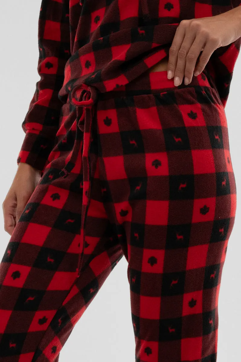Canada Weather Gear Plaid Tie Waist Pajama Pants - Red sold by Fairweather product image thumbnail 4