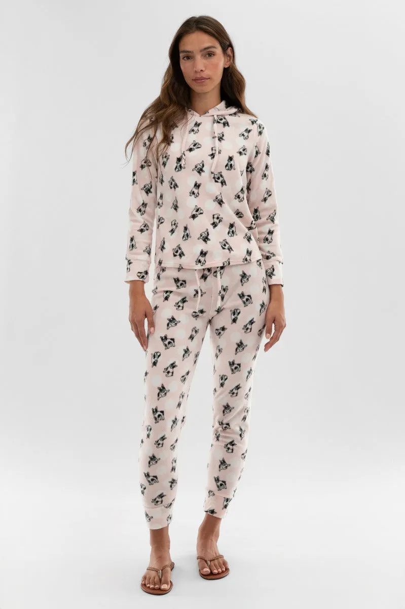 Canada Weather Gear Plaid Hooded Pajama Top - Blush sold by Fairweather product image thumbnail 5