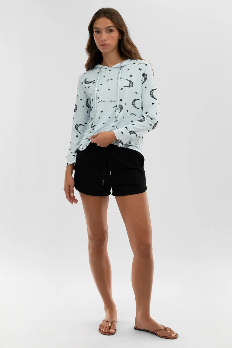 Canada Weather Gear Moon Print Hooded Pajama Top - Blue sold by Fairweather product image thumbnail 5