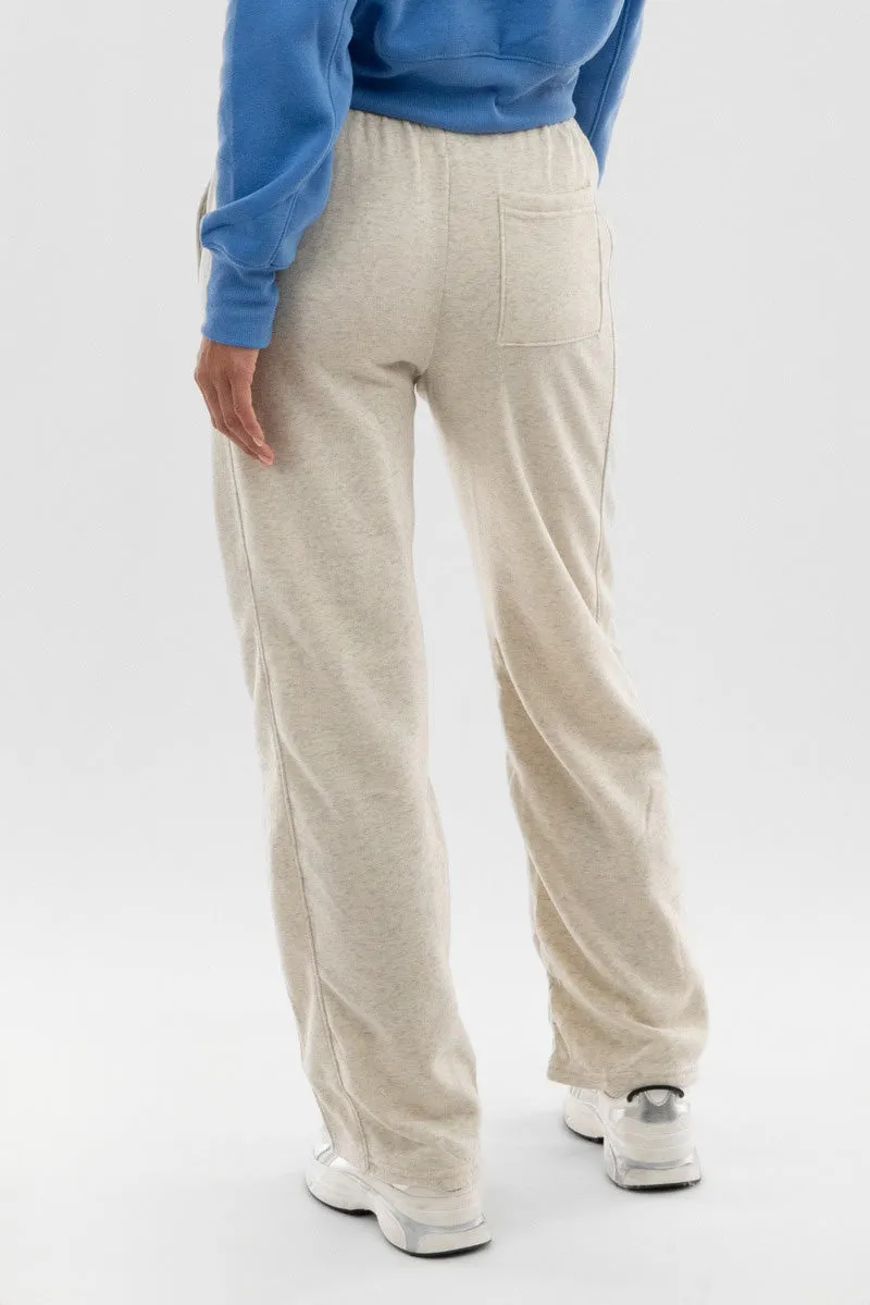 Wide Leg Fleece Sweatpants - Beige sold by Fairweather product image thumbnail 3