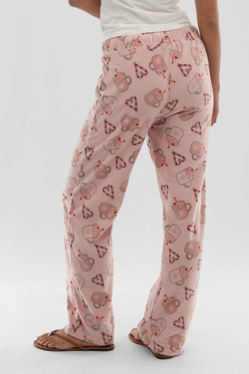Canada Weather Gear Festive Print Wide Leg Pajama Pants - Pink sold by Fairweather product image thumbnail 3