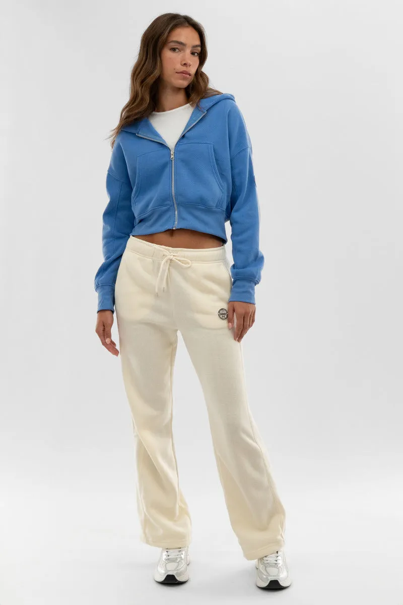 Fahrenheit Cropped Zip Up Hoodie - Blue sold by Fairweather product image thumbnail 5